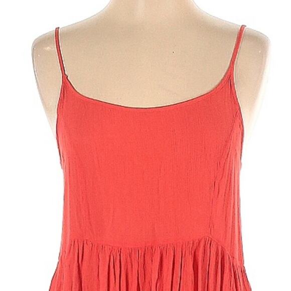 Forever 21 Coral Red Spaghetti Strap  Dress Size Small - Picture 3 of 6